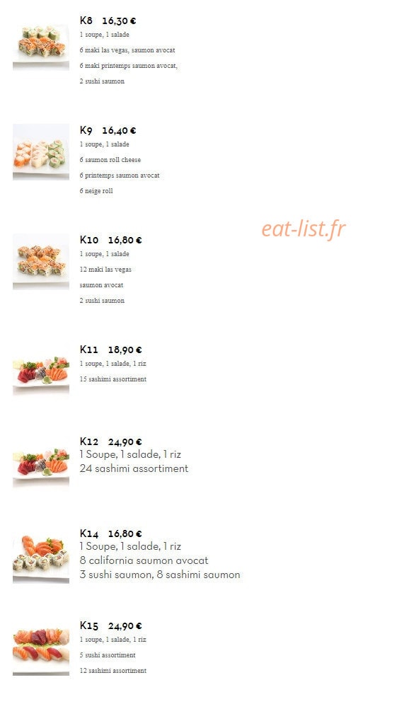Miss sushi — carte page 2