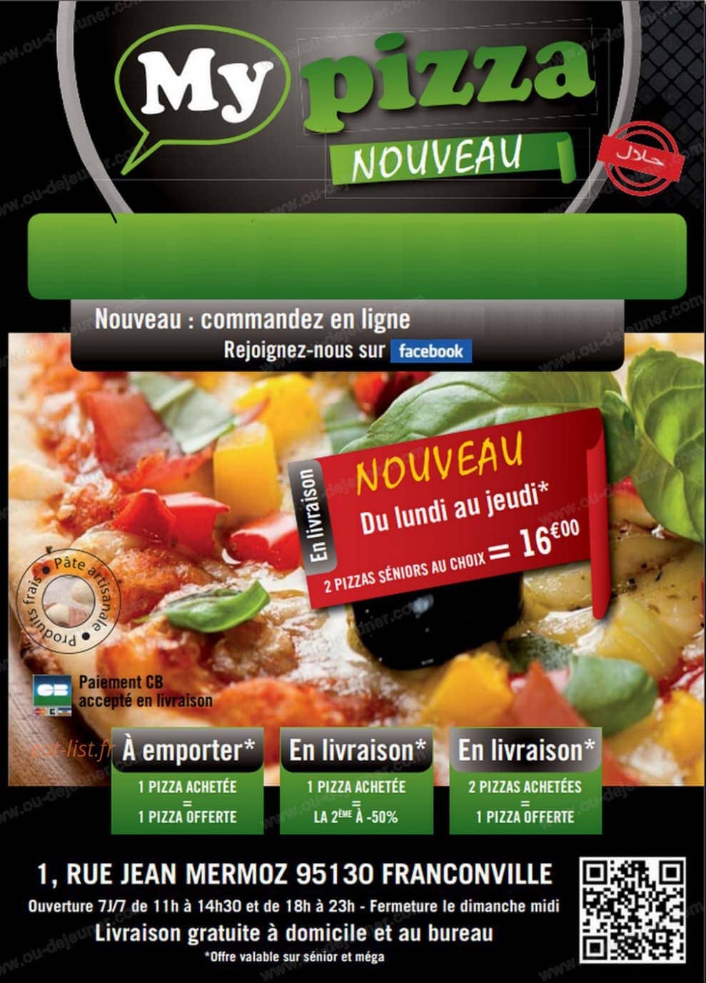 My Pizza95 A Franconville Carte Menu Et Photo