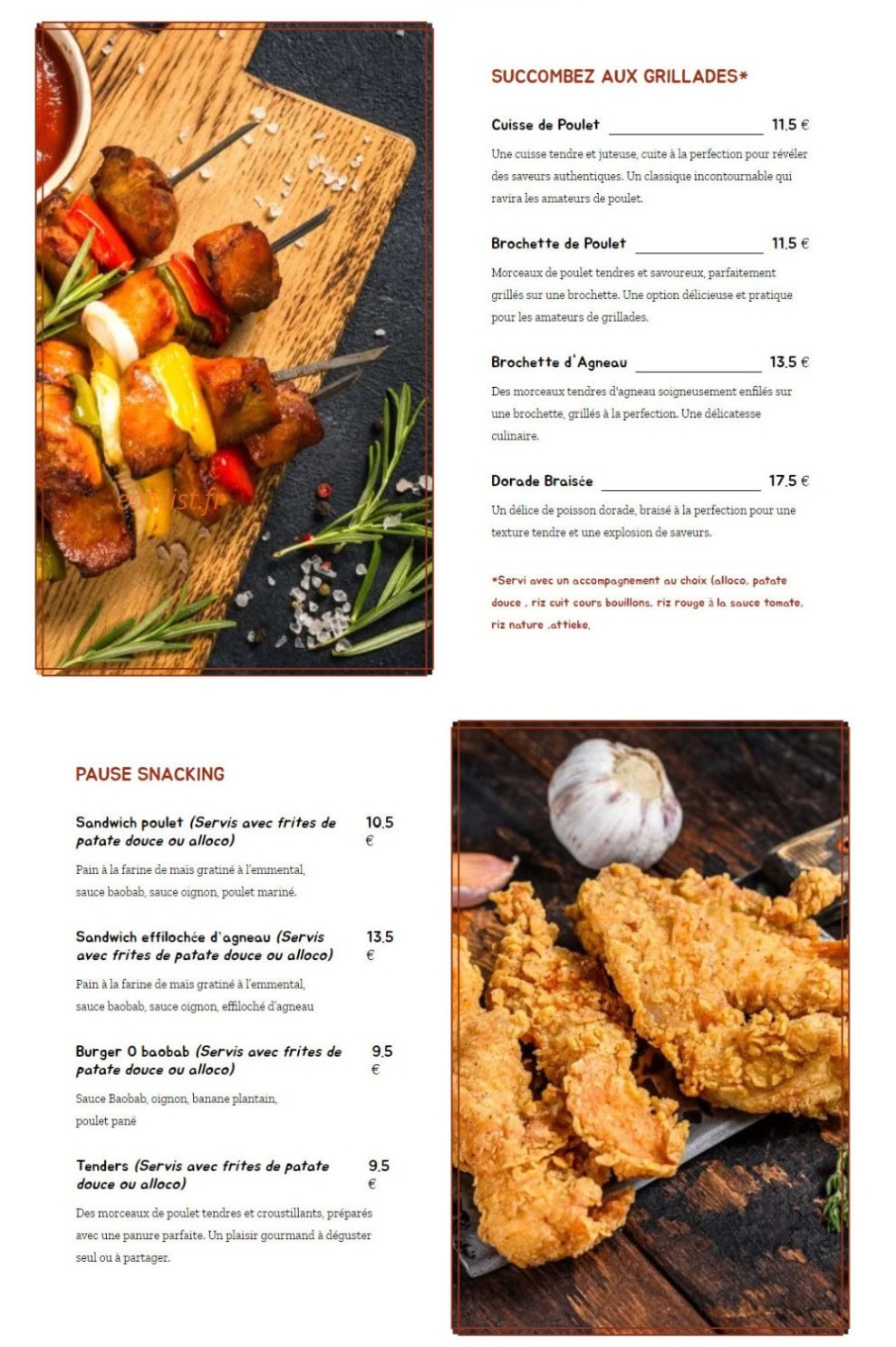Obaobab — carte page 4