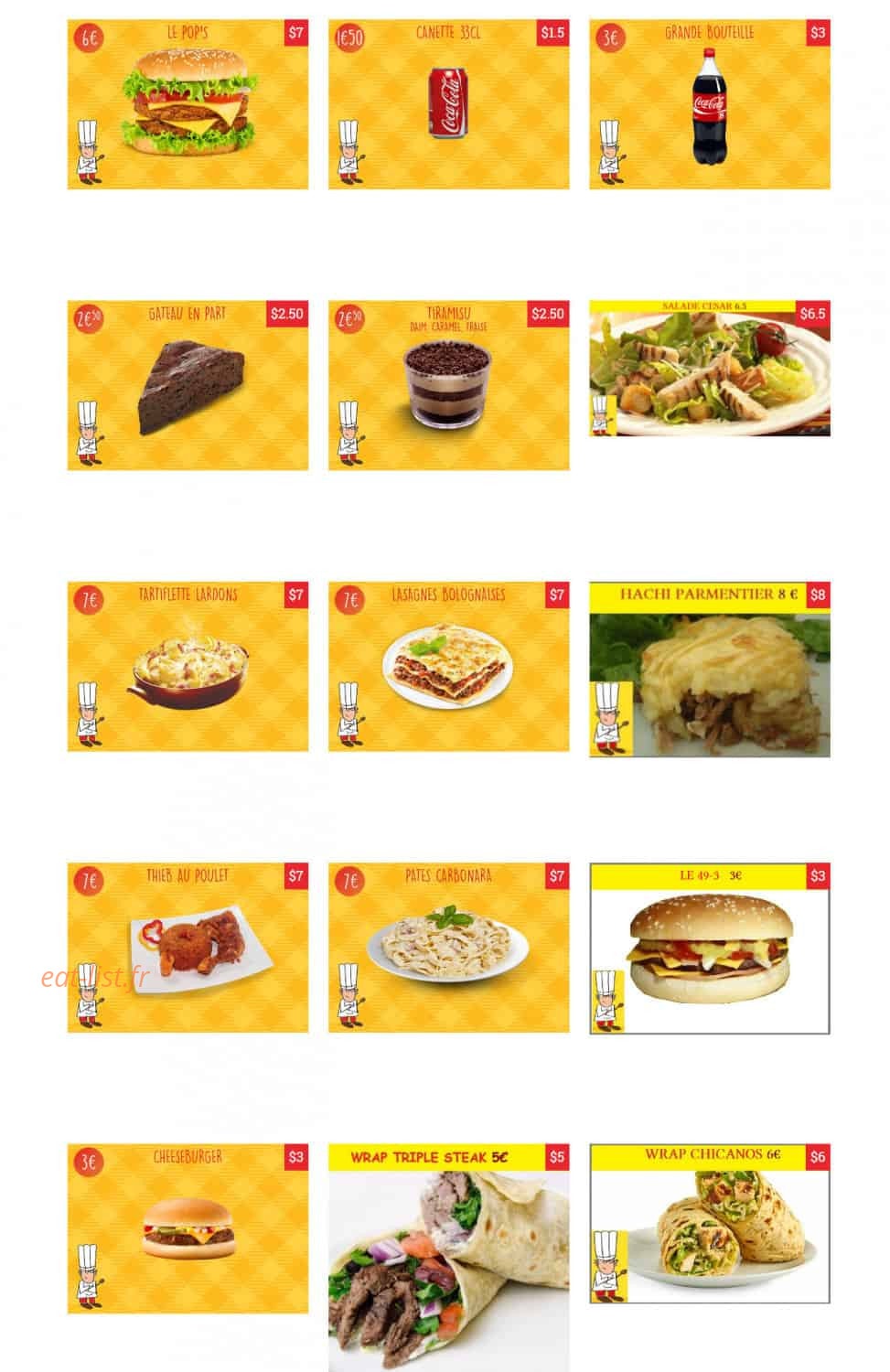 Papi'Plat — carte page 2