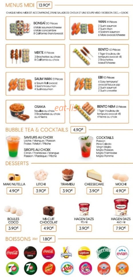 Sushi Wan — carte page 5
