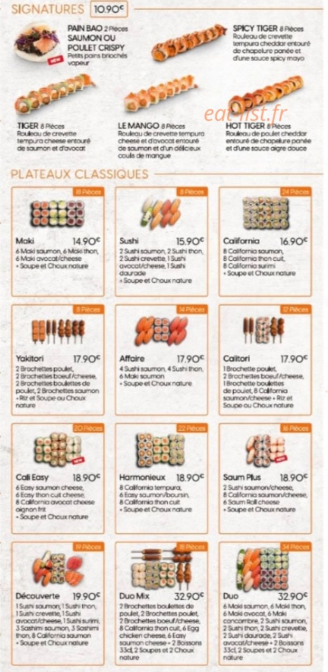 Sushi Wan — carte page 4