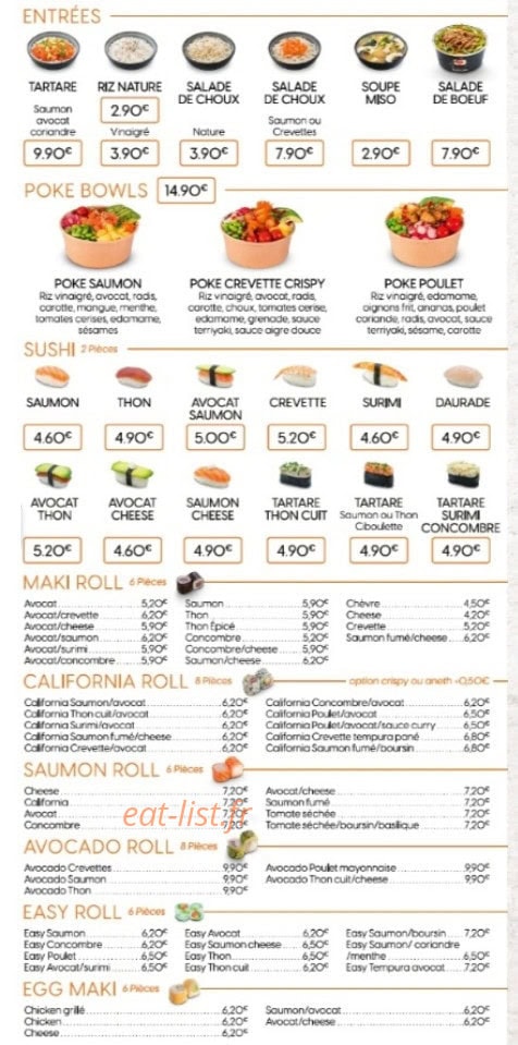 Sushi Wan — carte page 2