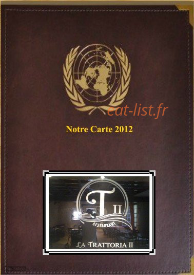 Trattoria II — carte page 1