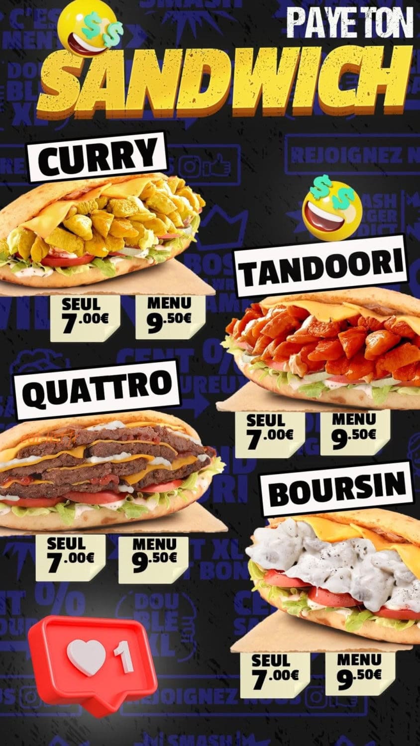 Xl burger — carte page 3