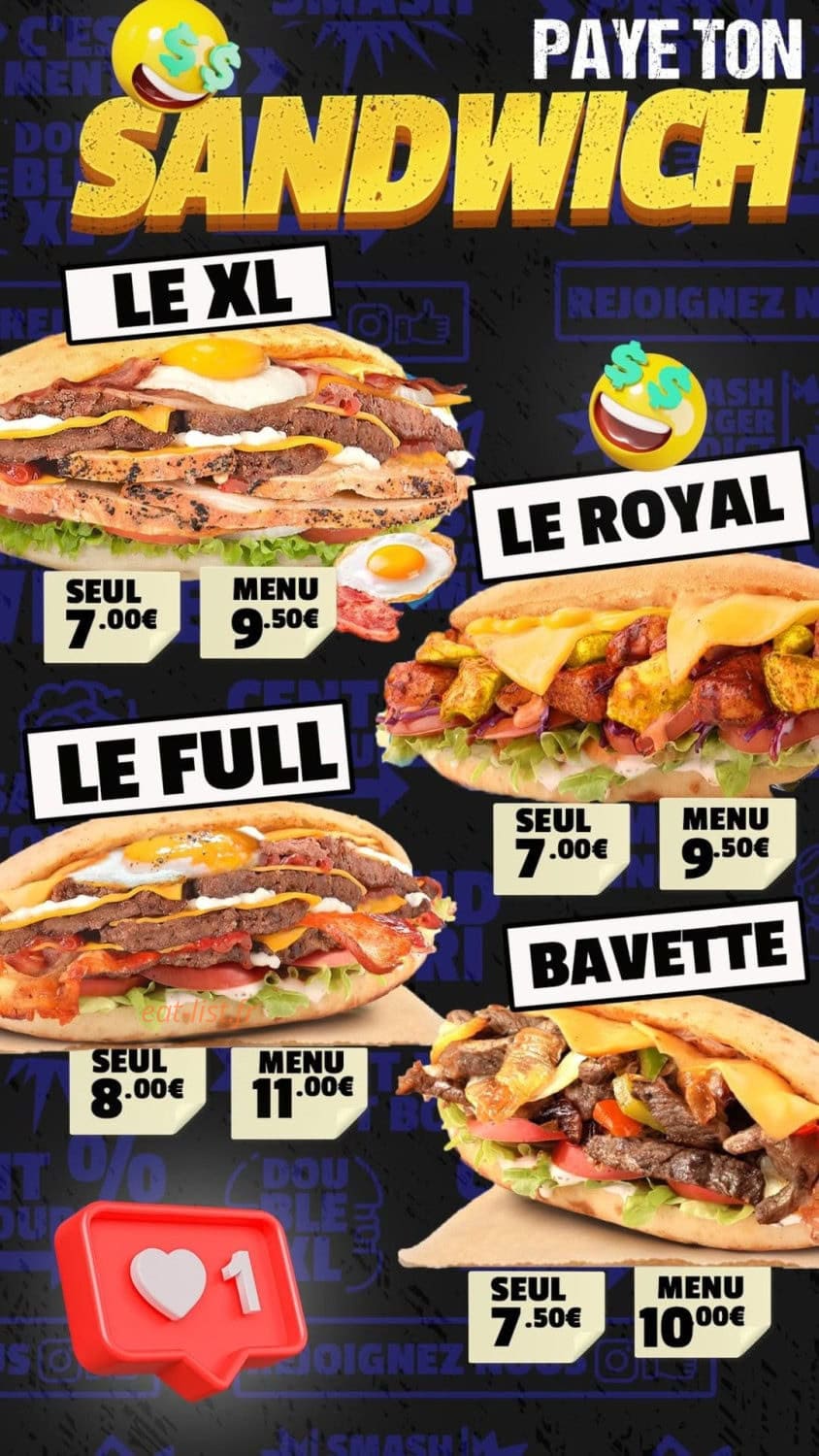 Xl burger — carte page 4