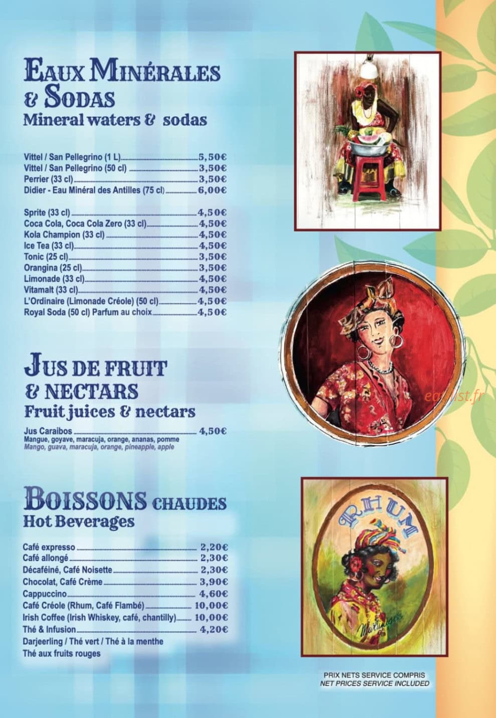 Coffee Creole — carte page 14
