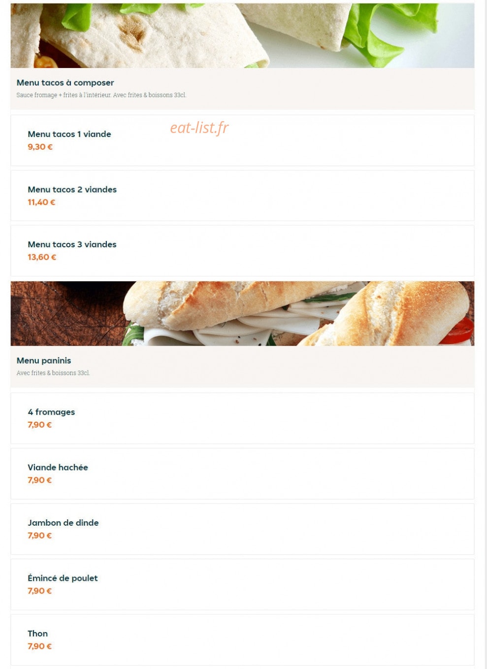 Le Miam — carte page 9