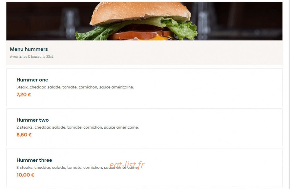 Le Miam — carte page 8