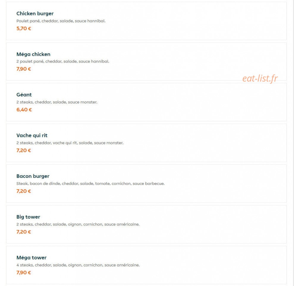 Le Miam — carte page 16