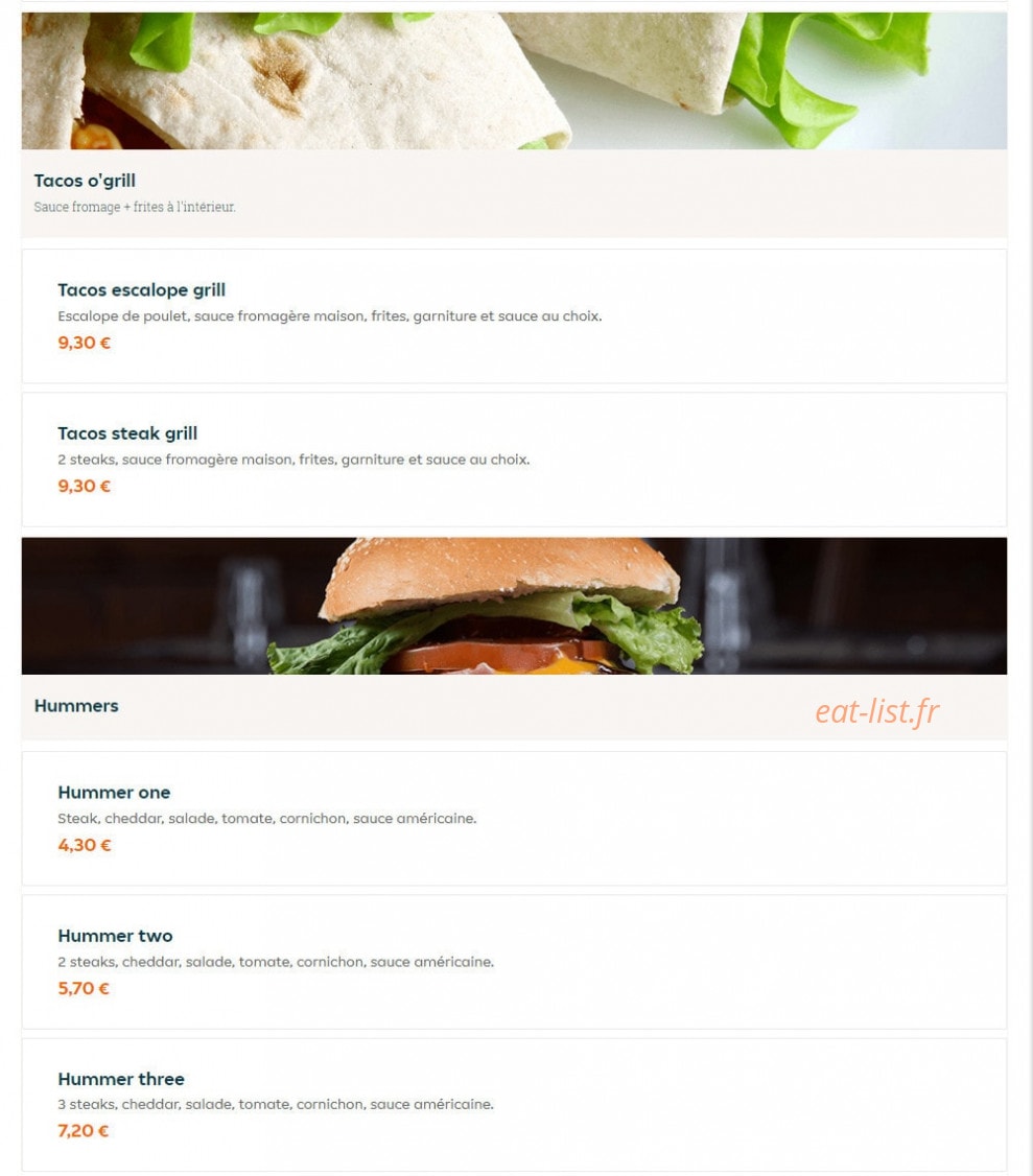 Le Miam — carte page 17