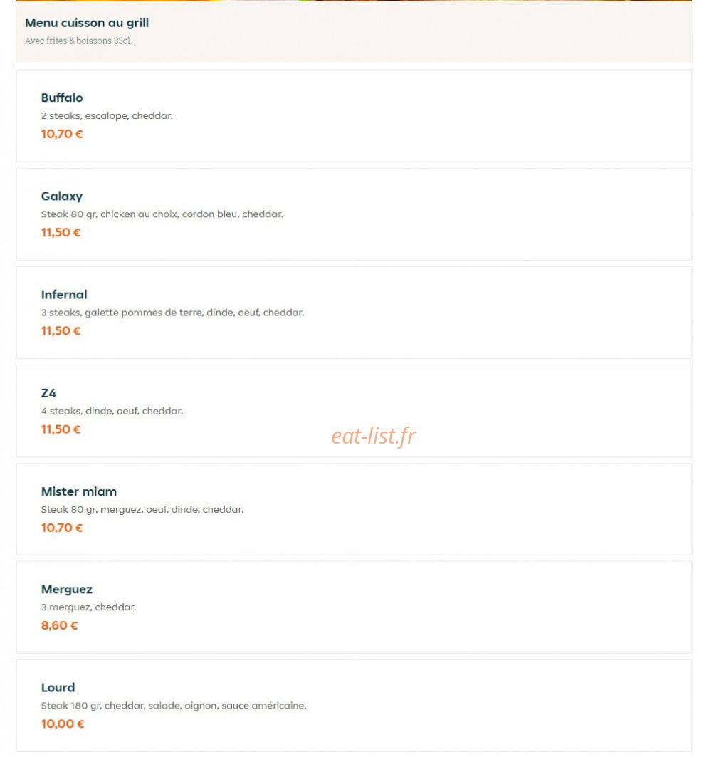 Le Miam — carte page 1