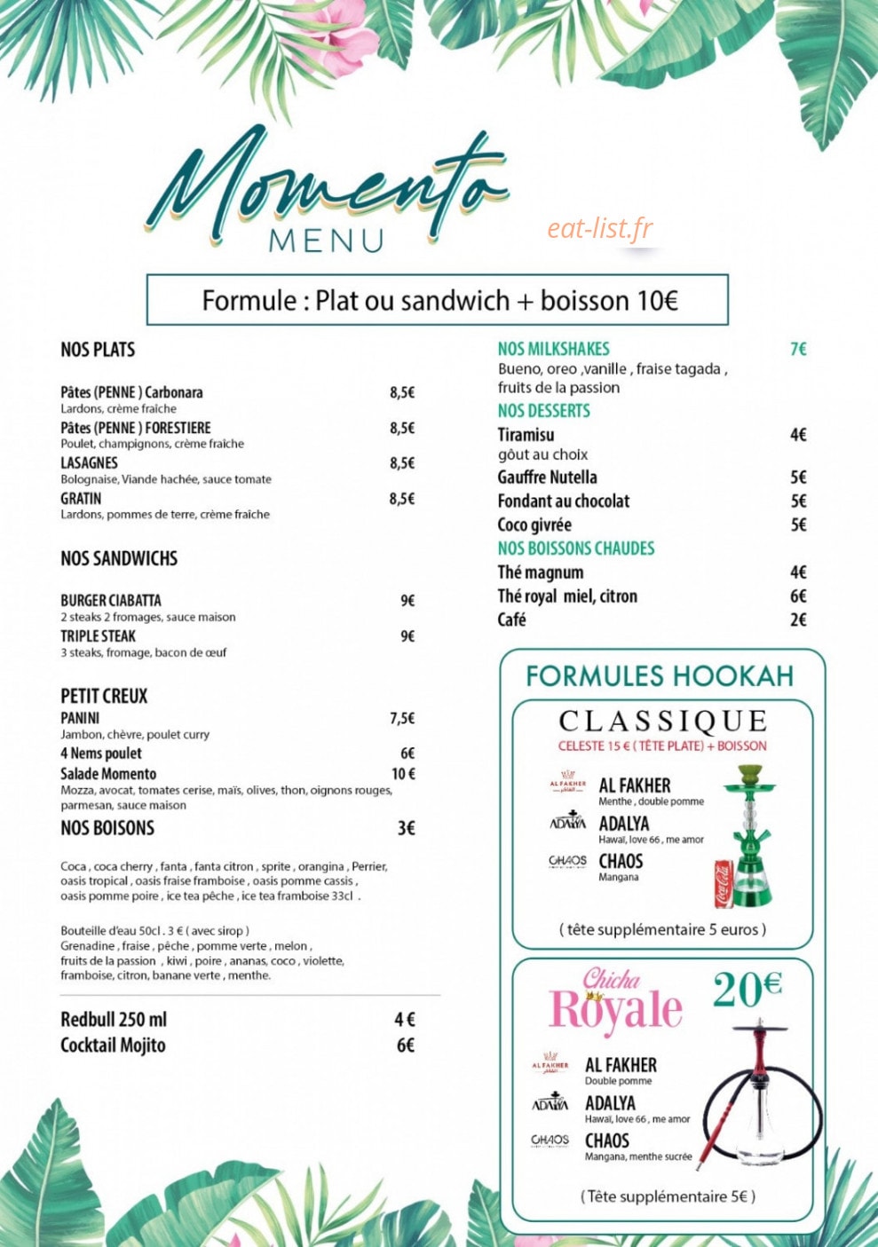 Le Momento — carte page 1