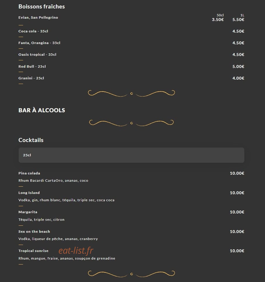 Mon Bistrot — carte page 7
