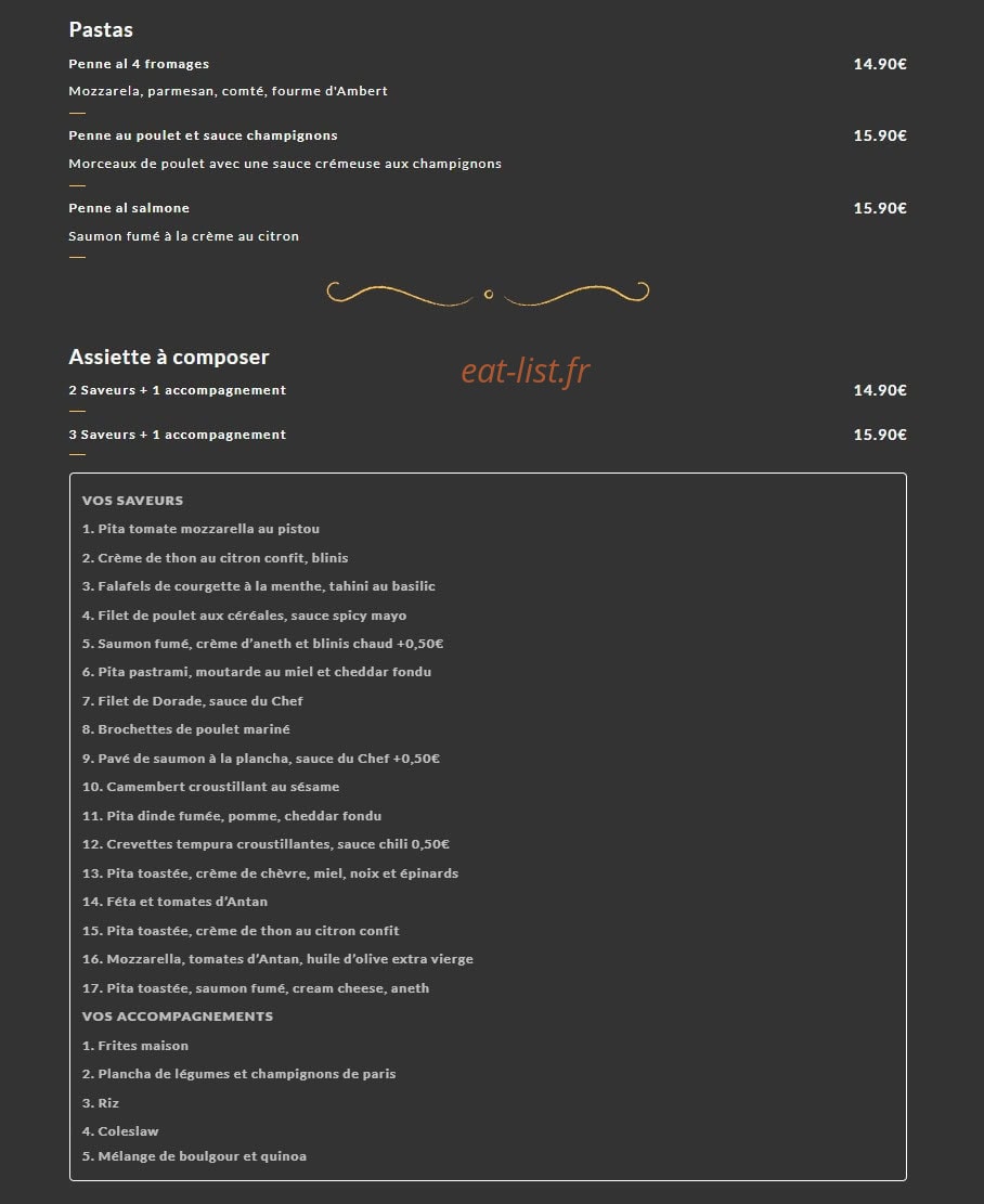 Mon Bistrot — carte page 2