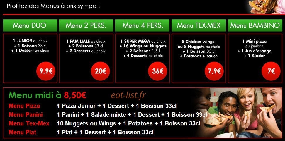 Pizza Europe — carte page 6