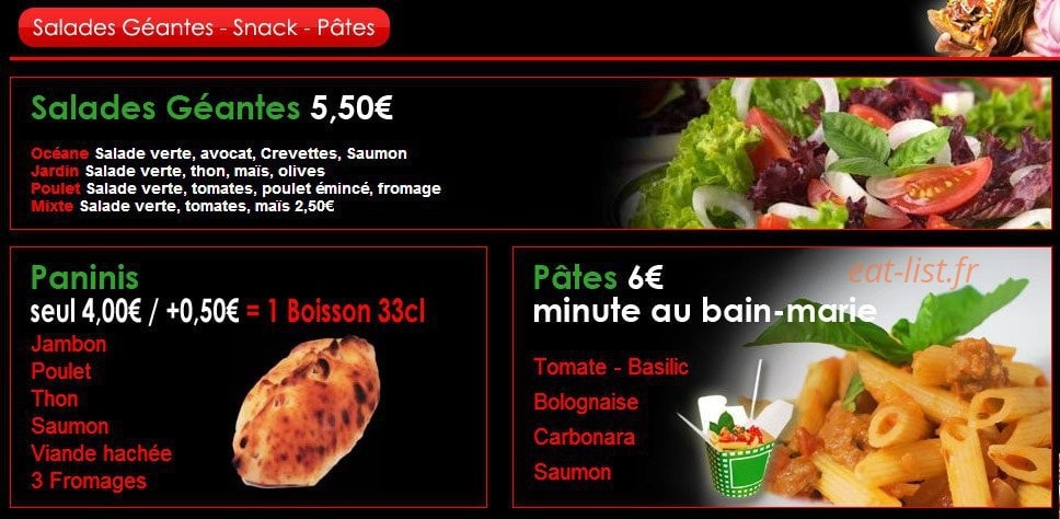 Pizza Europe — carte page 2