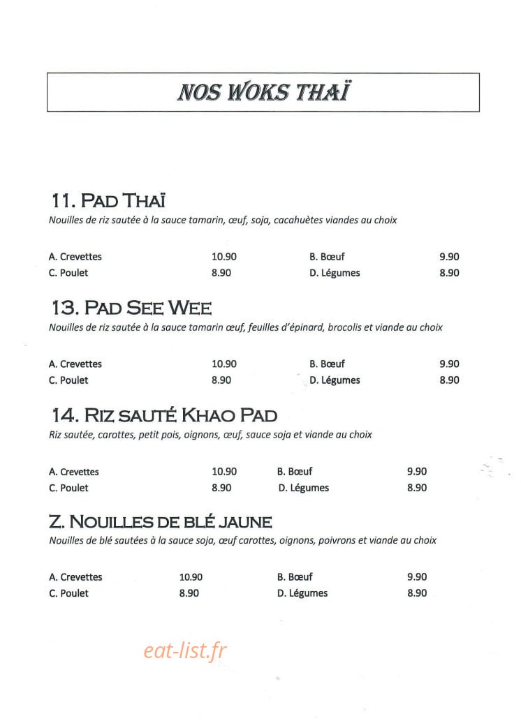 Thaï — carte page 3