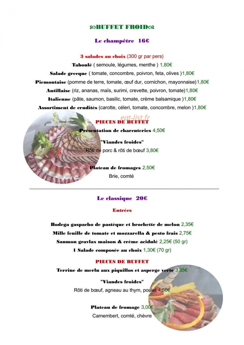 Arômes et mets — carte page 3