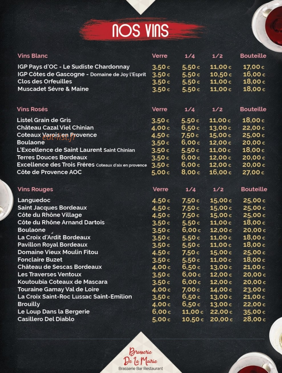 Brasserie de la Mairie — carte page 4