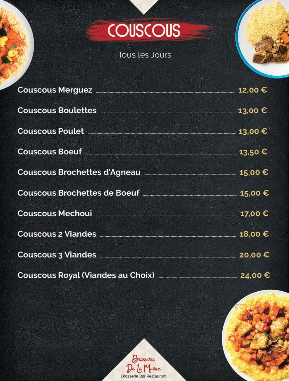 Brasserie de la Mairie — carte page 3