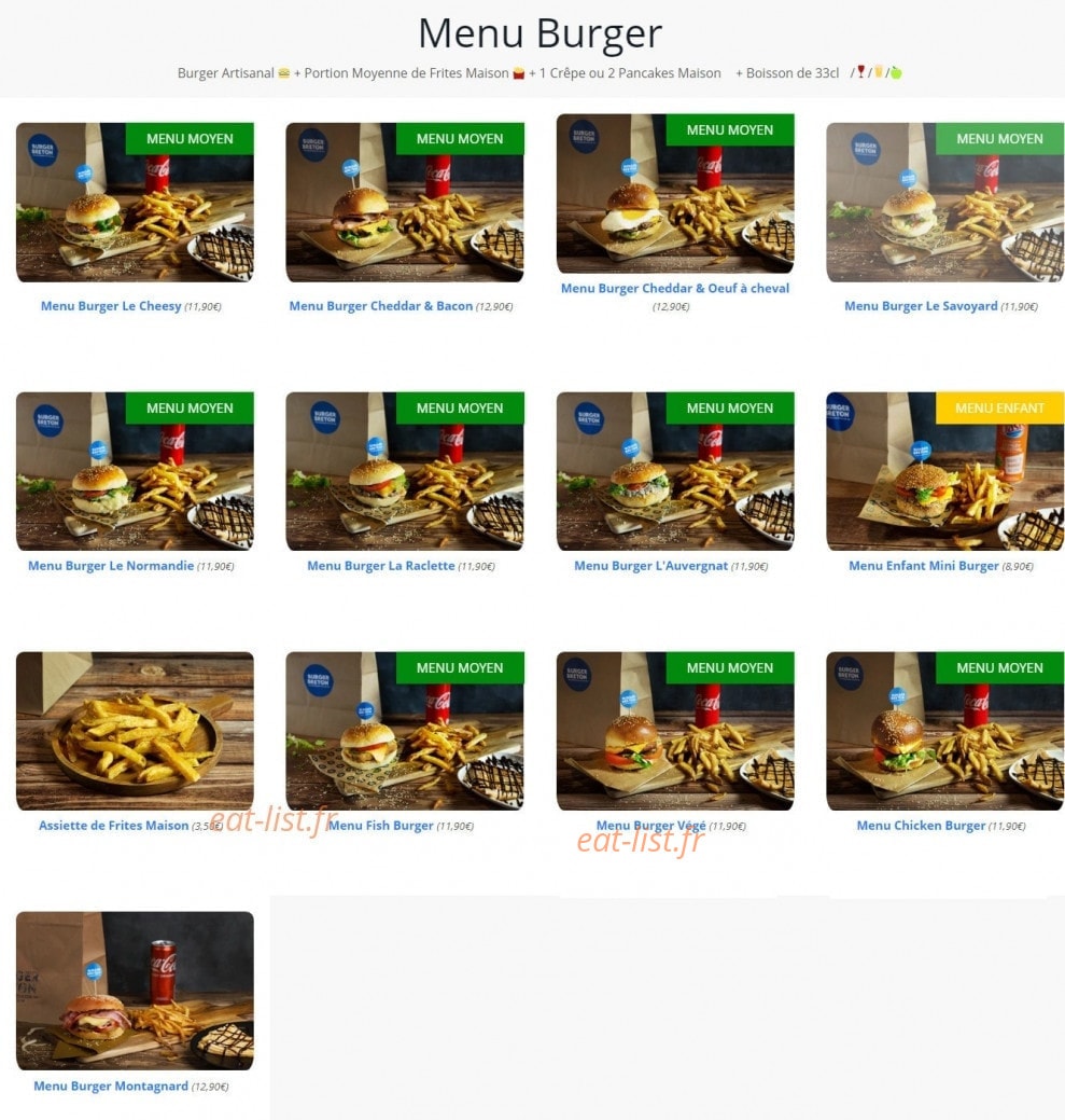 Burger Breton Taverny — carte page 5