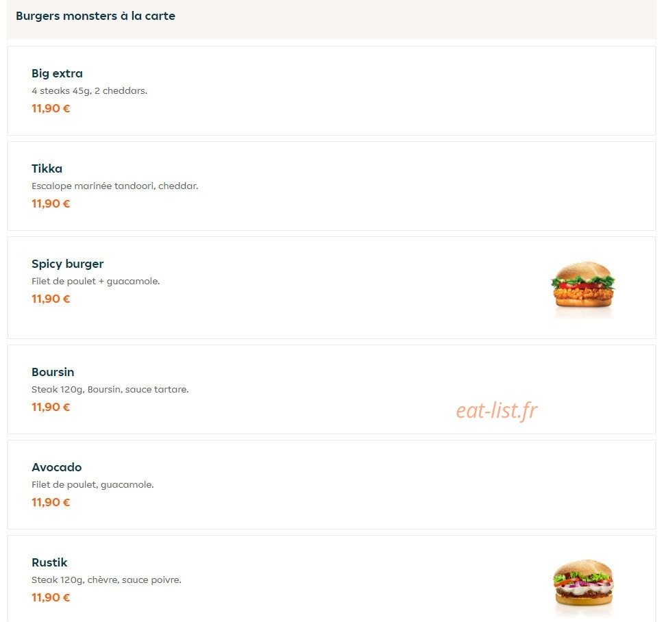 Burger Run — carte page 7