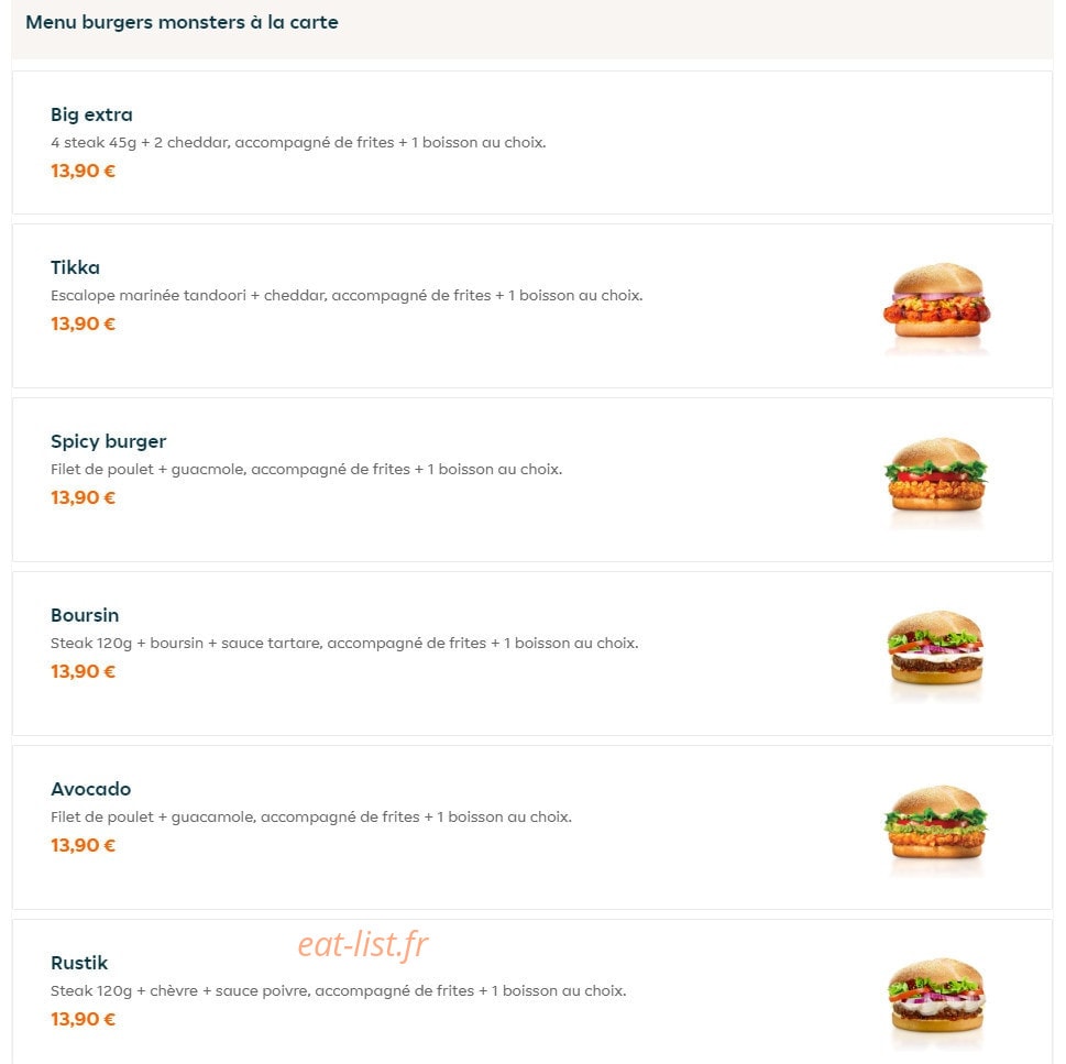 Burger Run — carte page 4