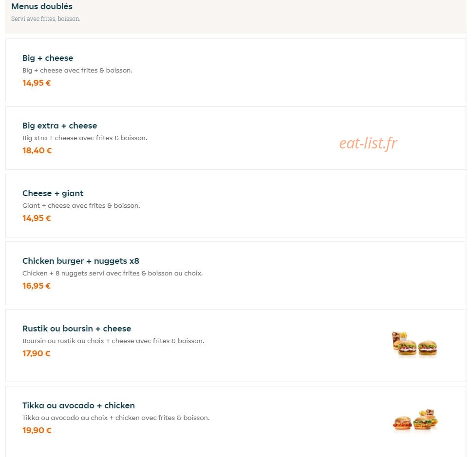 Burger Run — carte page 1
