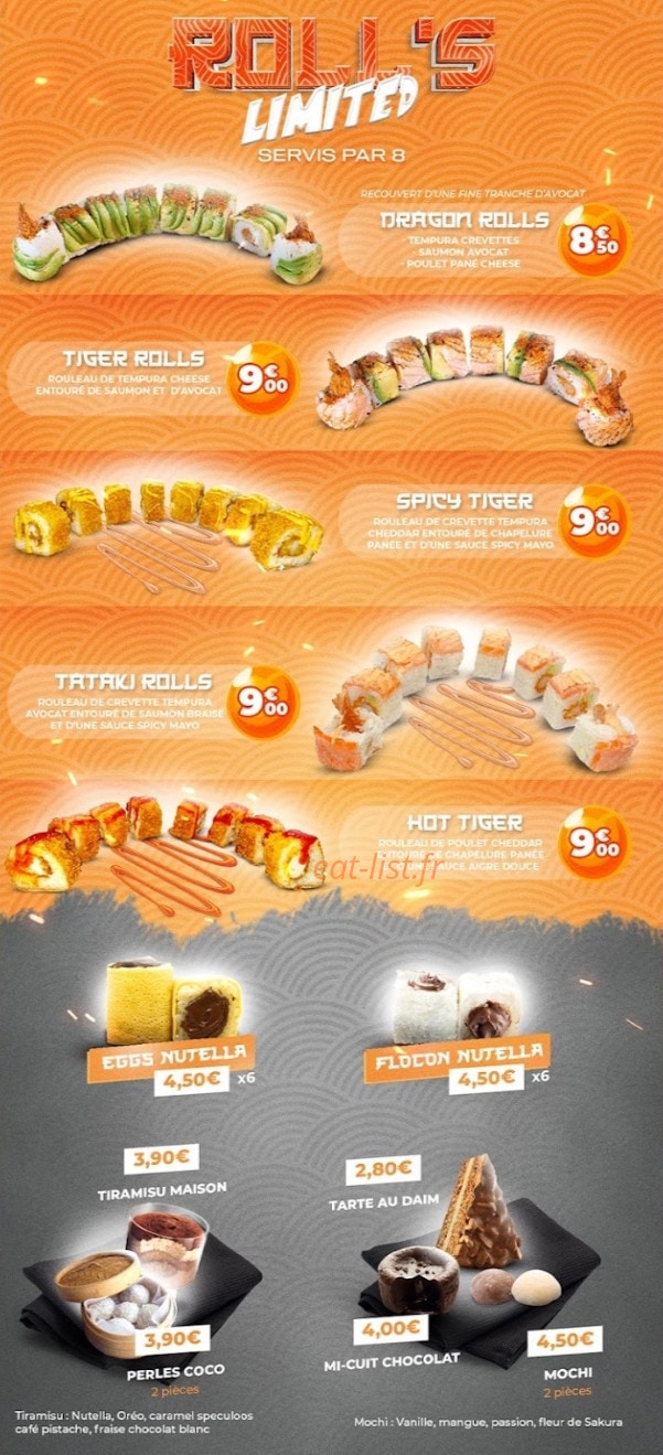 DBZ Sushi — carte page 5