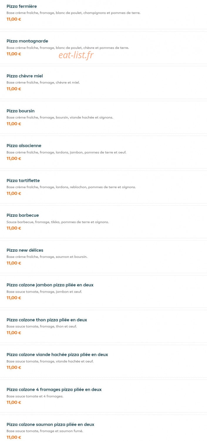 New Délices — carte page 5