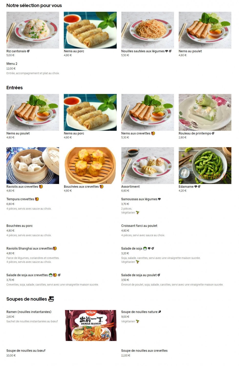 Taverny Gourmet — carte page 1