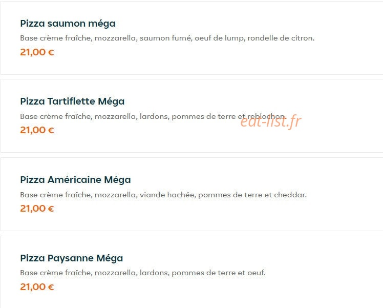 Bona Pizza — carte page 10