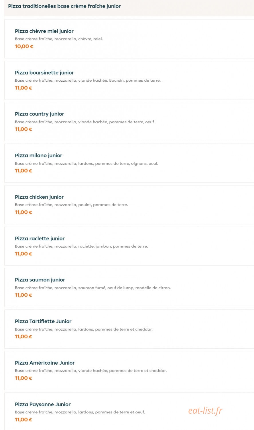 Bona Pizza — carte page 3