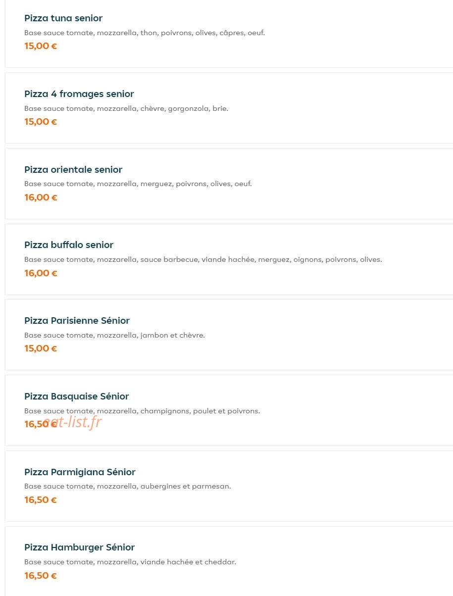 Bona Pizza — carte page 5