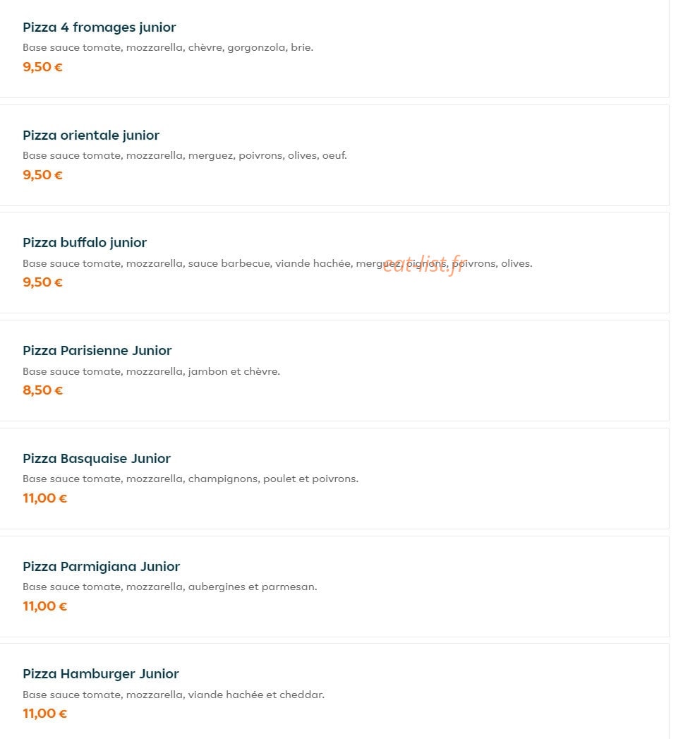 Bona Pizza — carte page 2