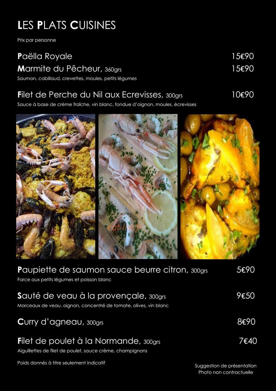 Gourmet Plaisir et Tradition — carte page 13