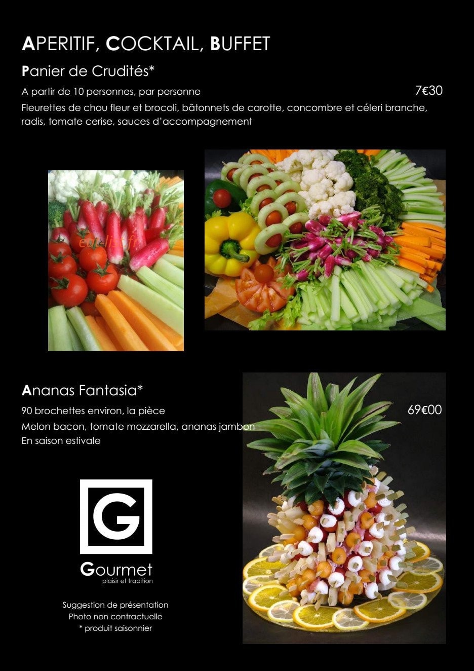 Gourmet Plaisir et Tradition — carte page 4