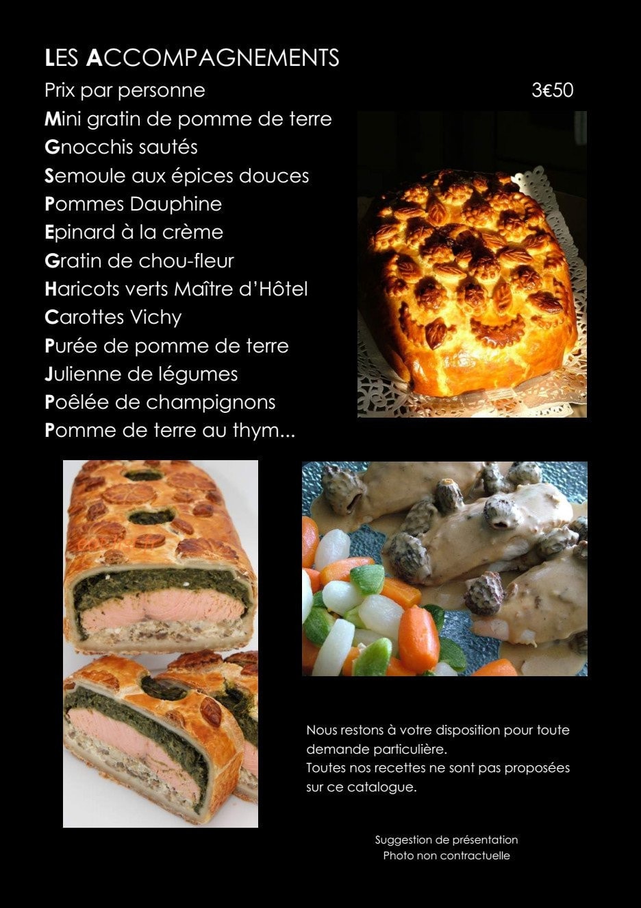 Gourmet Plaisir et Tradition — carte page 14