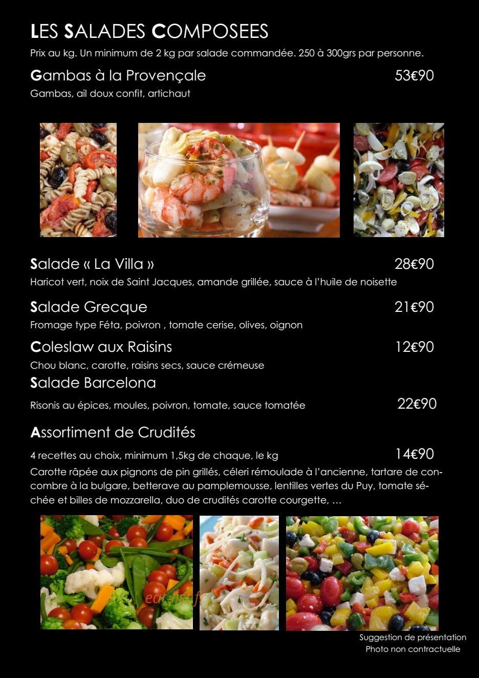 Gourmet Plaisir et Tradition — carte page 11