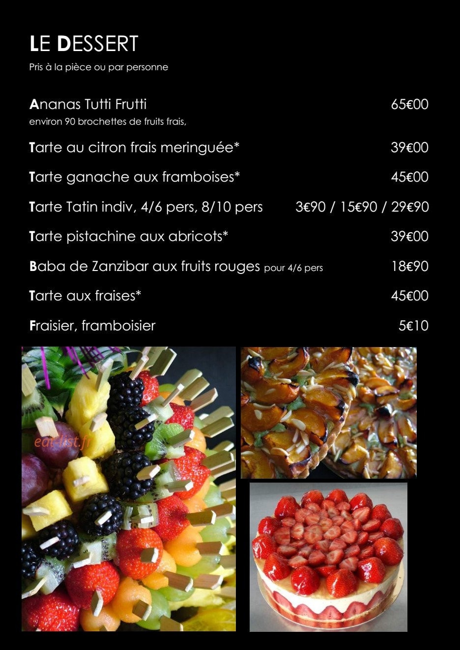 Gourmet Plaisir et Tradition — carte page 16