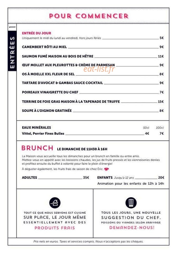 La Maison — carte page 2