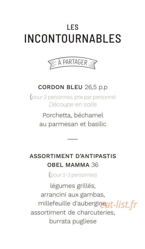 Obel Mamma — carte page 2