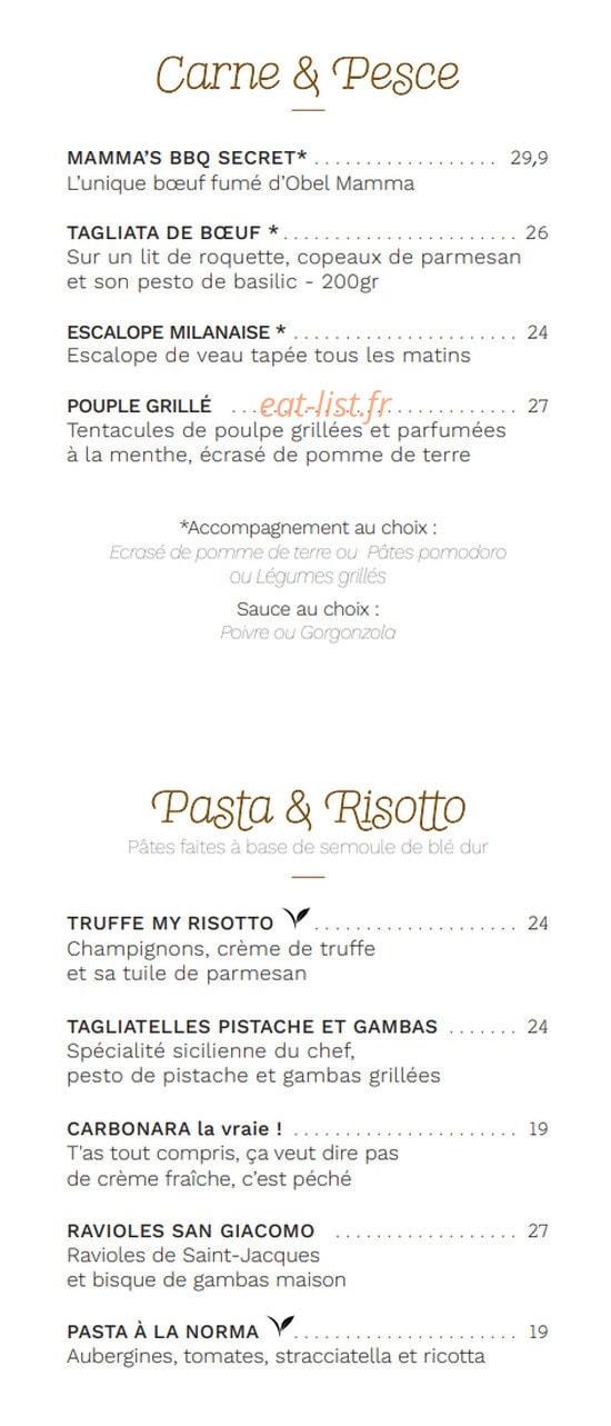 Obel Mamma — carte page 3