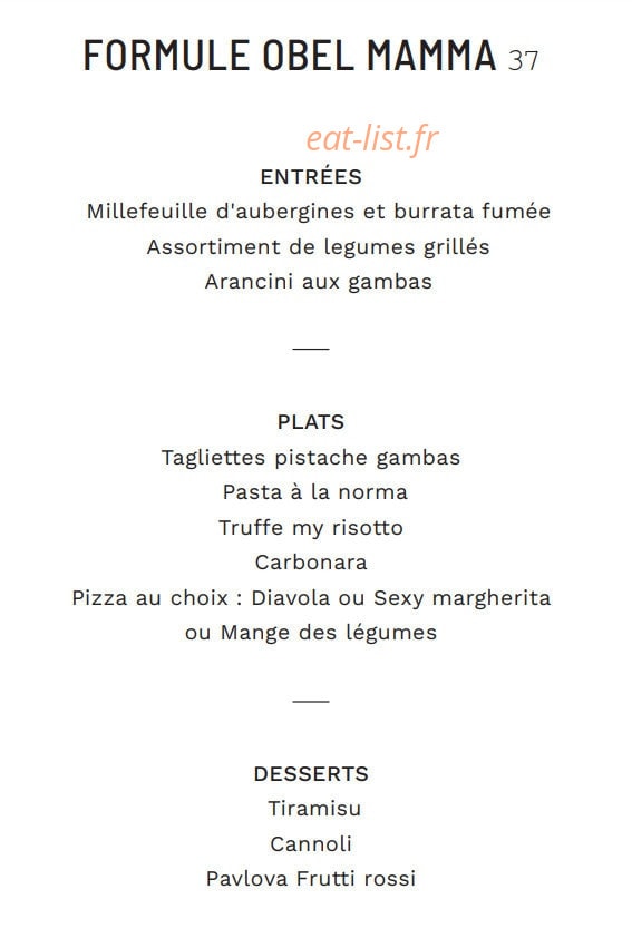 Obel Mamma — carte page 6