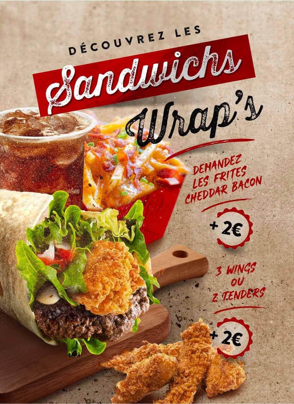 Chicken Burger — carte page 8