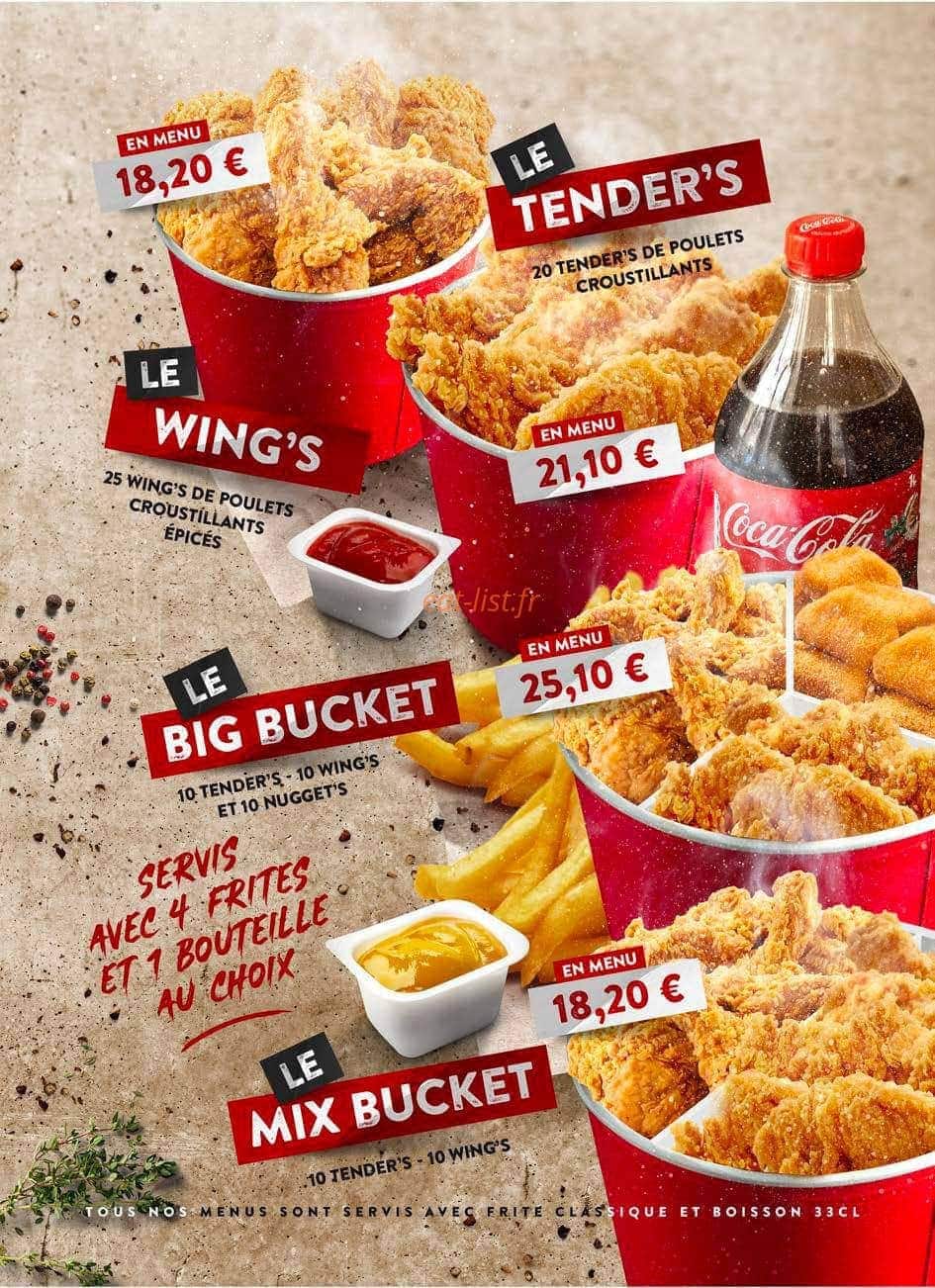 Chicken Burger — carte page 13