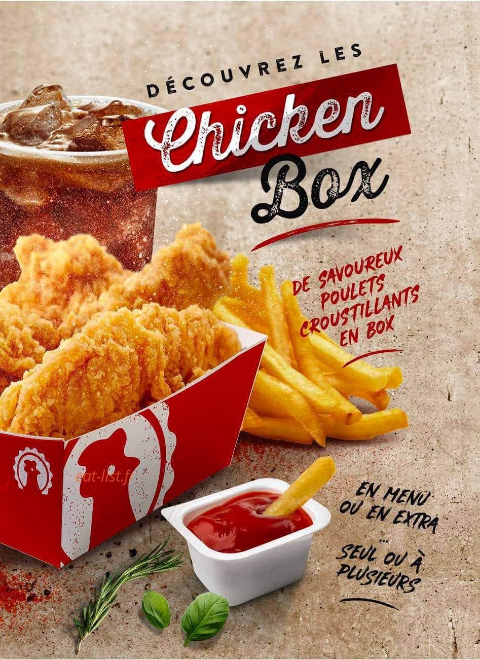 Chicken Burger — carte page 10