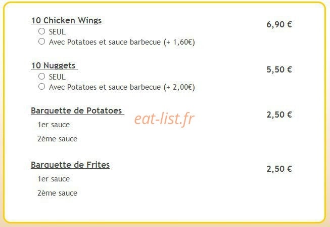 Espace Pizza — carte page 4