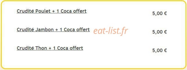 Espace Pizza — carte page 6